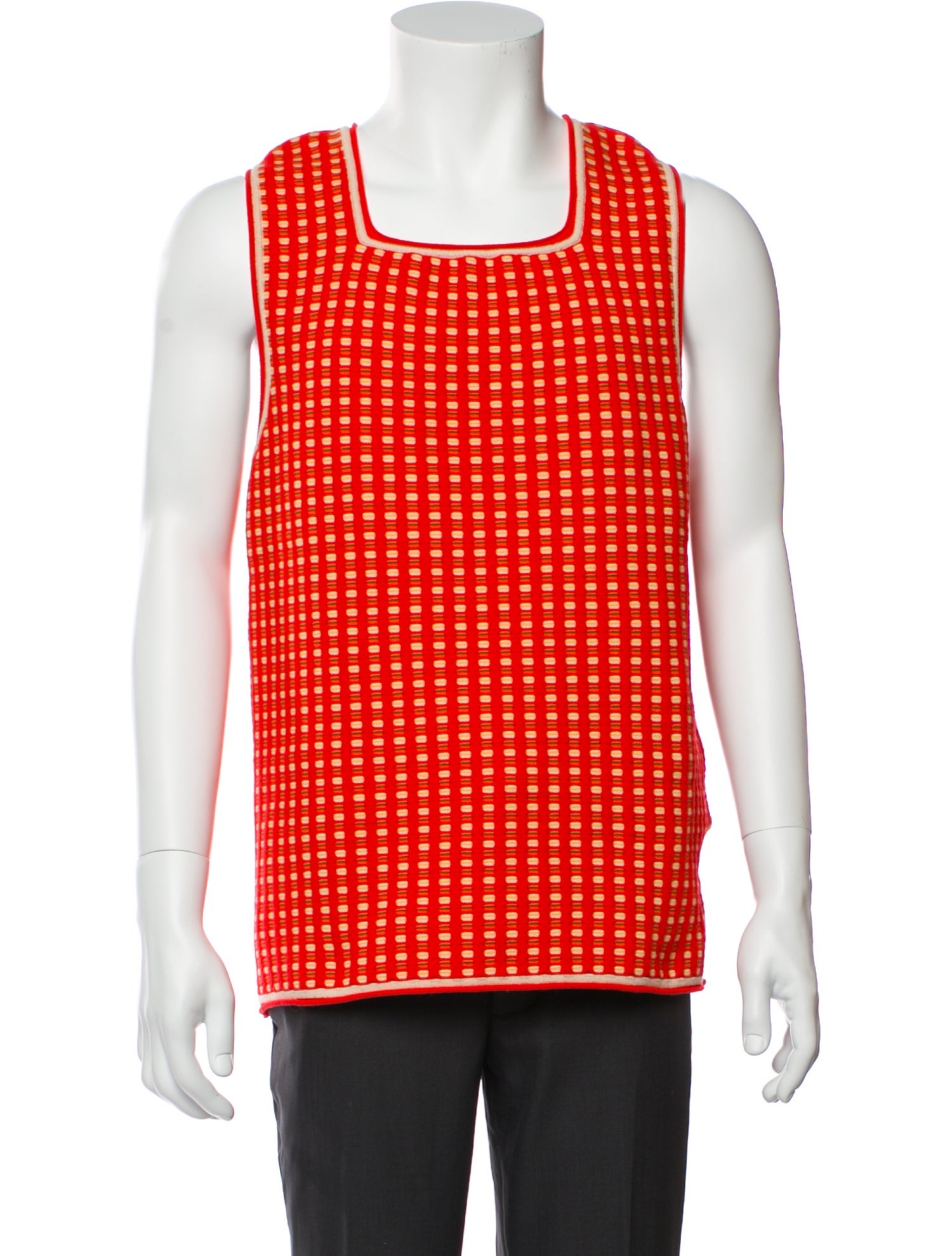 Jacquemus Plaid Print V-Neck Sweater Vest
