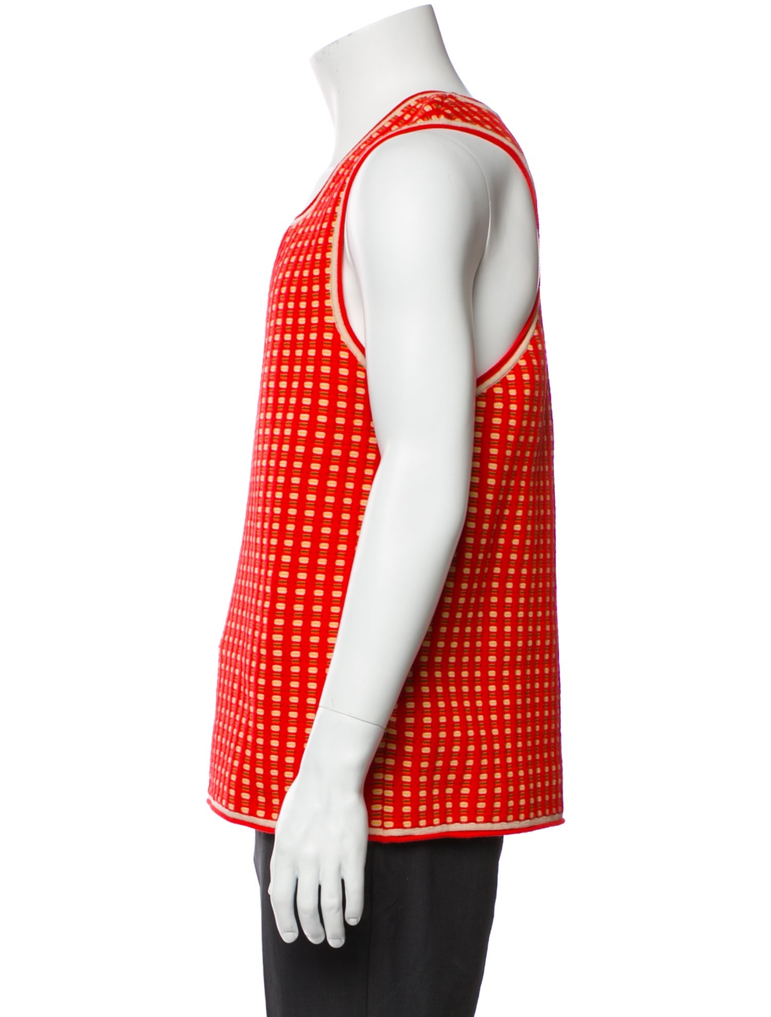 Jacquemus Plaid Print V-Neck Sweater Vest