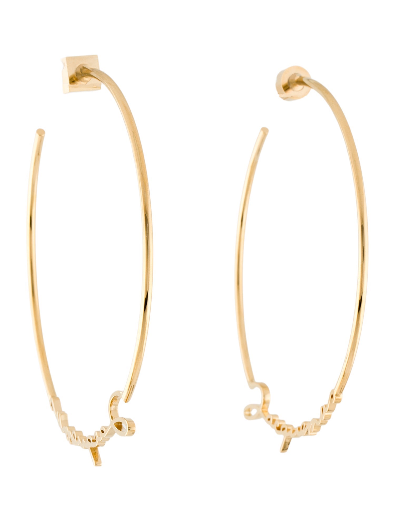 Jacquemus Signature Logo Hoop Earrings