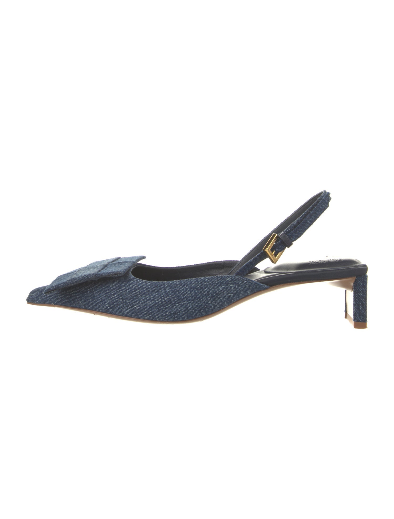 Jacquemus Denim Slingback Pumps