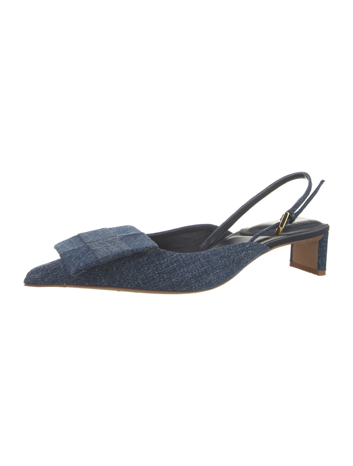 Jacquemus Denim Slingback Pumps