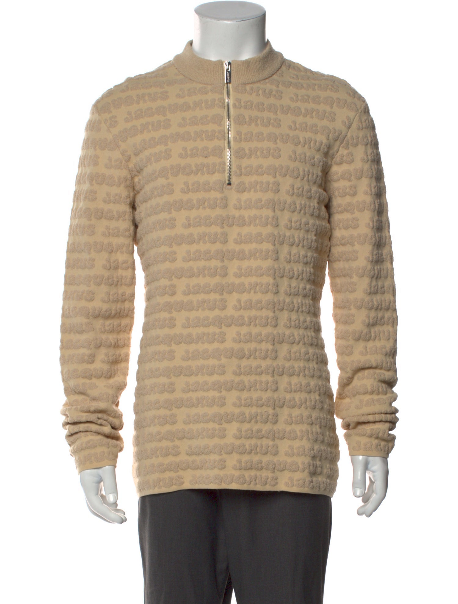 Jacquemus Mock Neck Long Sleeve Polo Sweater