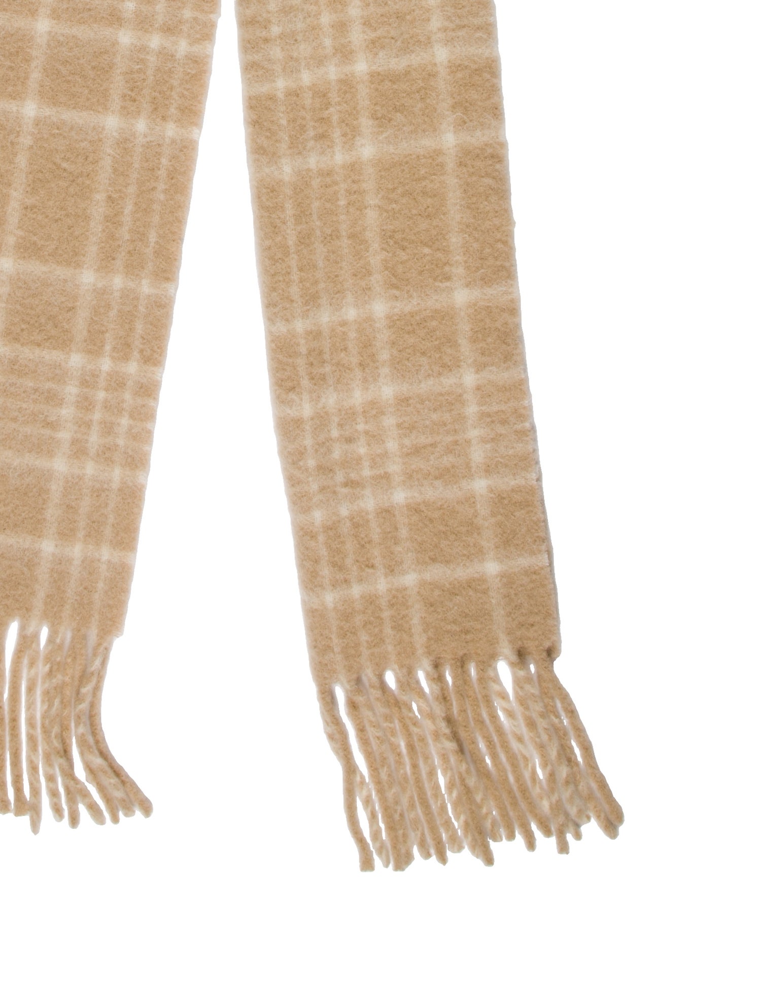 Jacquemus Mohair Plaid Print Scarf