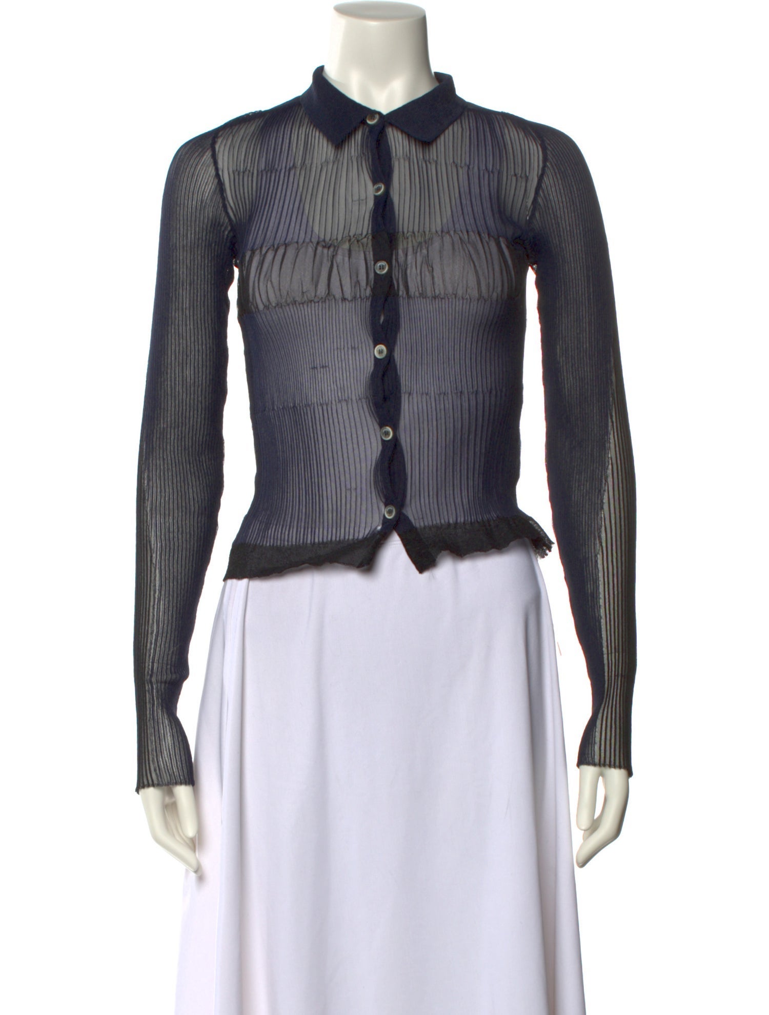 Jacquemus Long Sleeve Crop Top