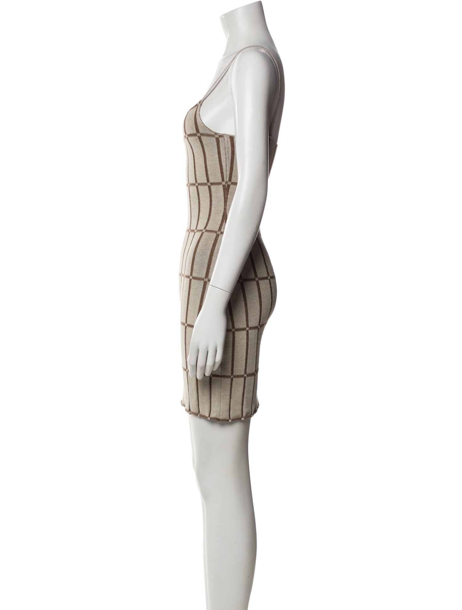 Jacquemus Plaid Print Mini Dress