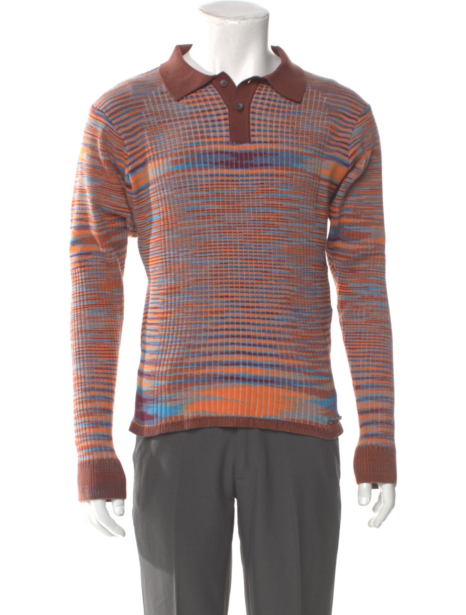 Jacquemus Striped Crew Neck Polo Sweater