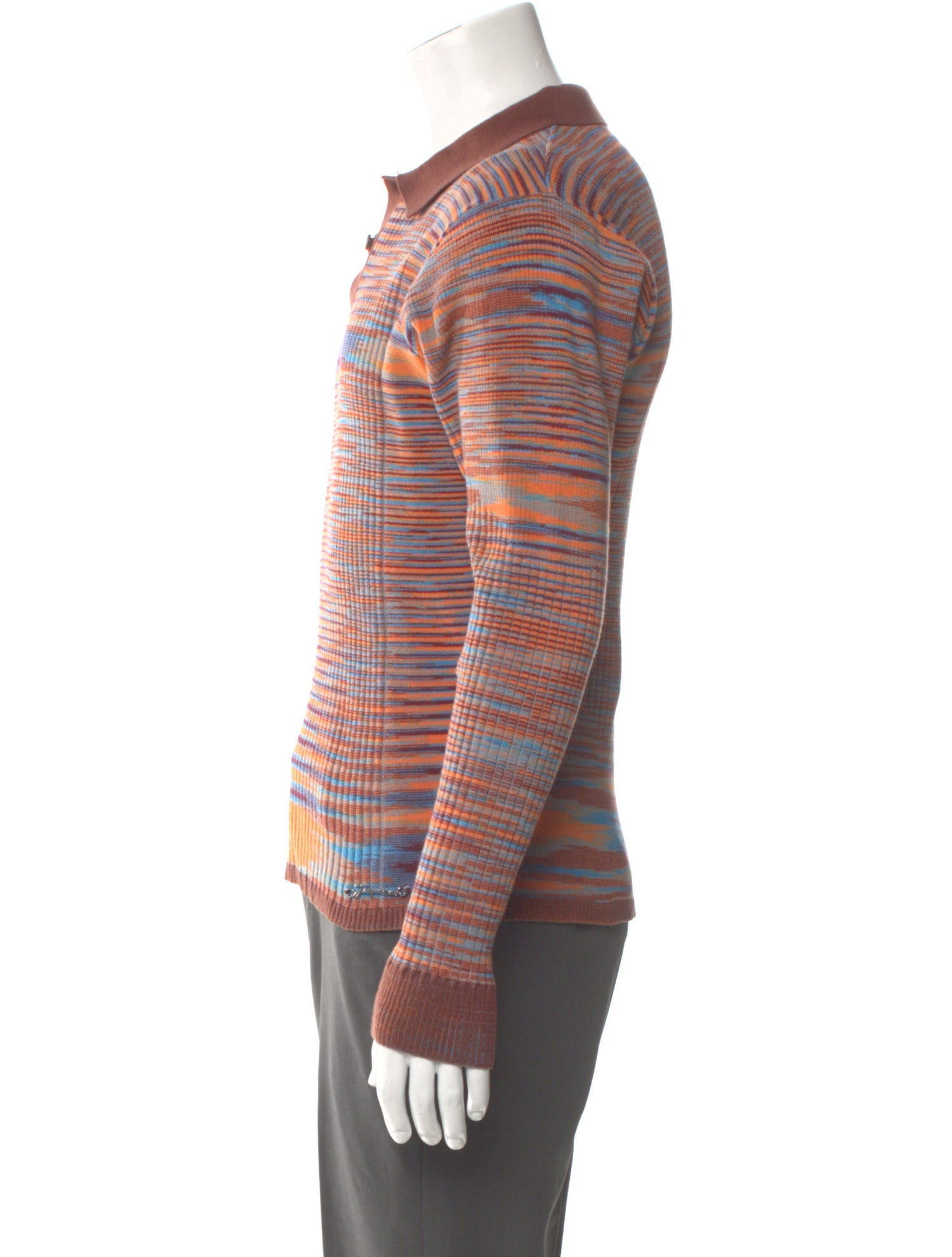Jacquemus Striped Crew Neck Polo Sweater