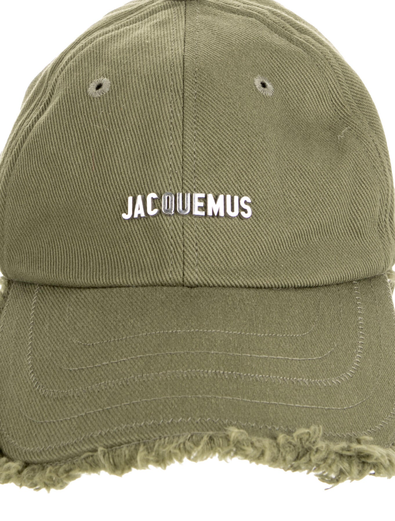 Jacquemus Men's green distressed Jacquemus hat