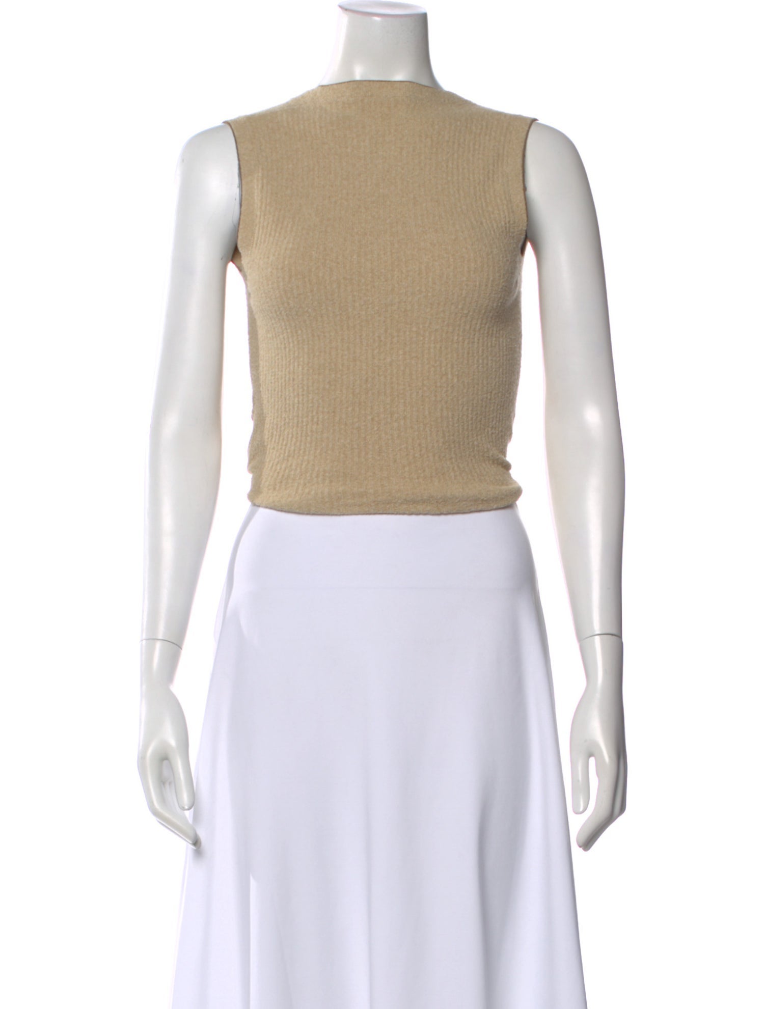 Jacquemus Mock Neck Sleeveless Crop Top