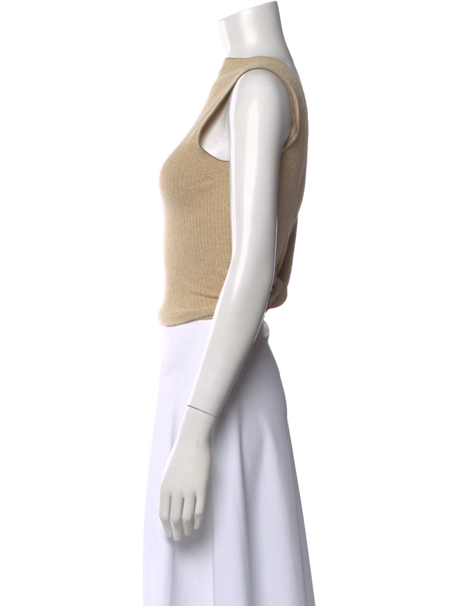 Jacquemus Mock Neck Sleeveless Crop Top