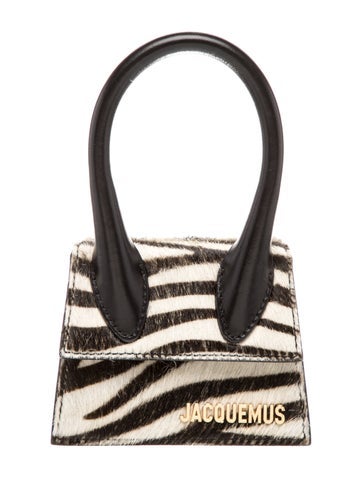 Pre-owned Jacquemus Calf Hair Top Handle Bag In Multi