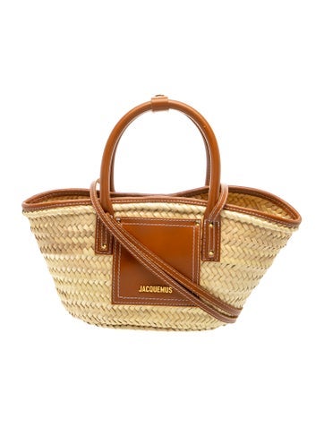 Pre-owned Jacquemus Straw Top Handle Bag In Brown