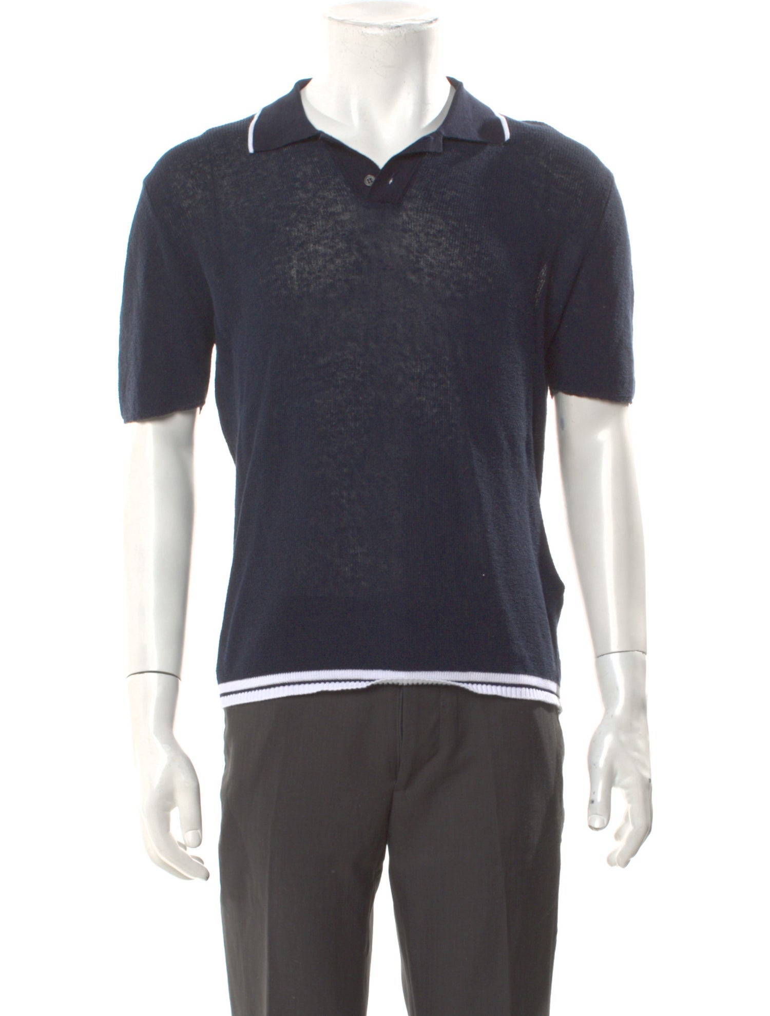 Jacquemus V-Neck Short Sleeve Polo Shirt