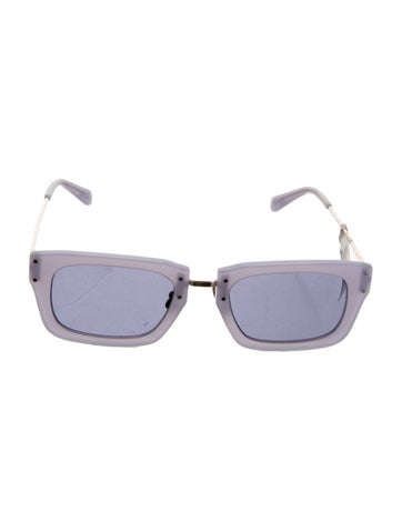 Pre-owned Jacquemus Square Tinted Sunglasses In Purple