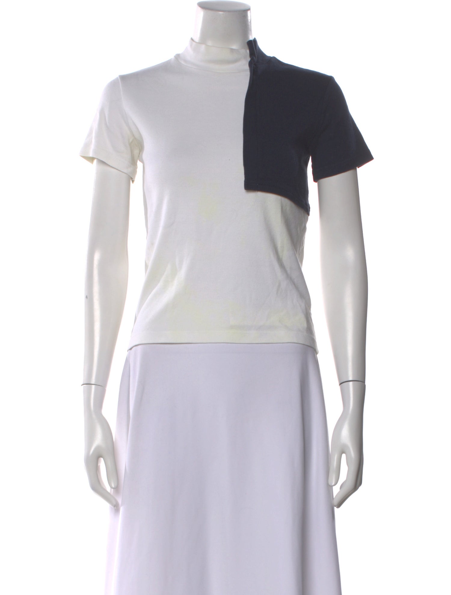 Jacquemus Colorblock Pattern Mock Neck T-Shirt