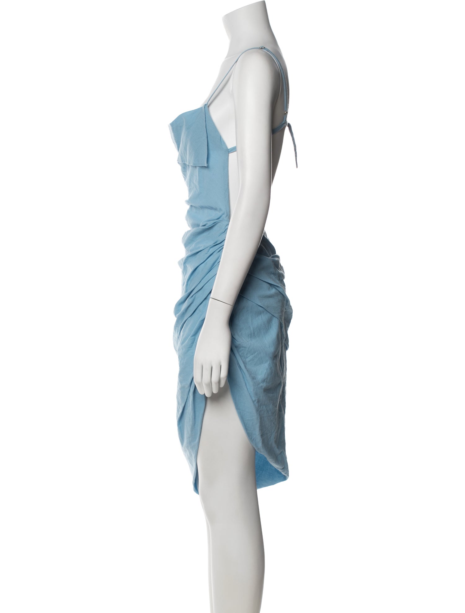 Jacquemus Cowl Neck Mini Dress - Blue Dresses, Clothing - WJQ69809 | The  RealReal