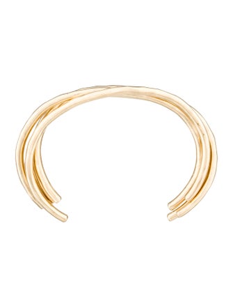 Jennifer Fisher Set of 14K Gold Open Bangle Bracelets
