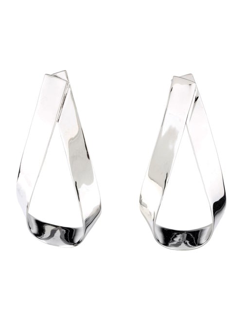 Jennifer Fisher Script Doorknocker Earrings Silver