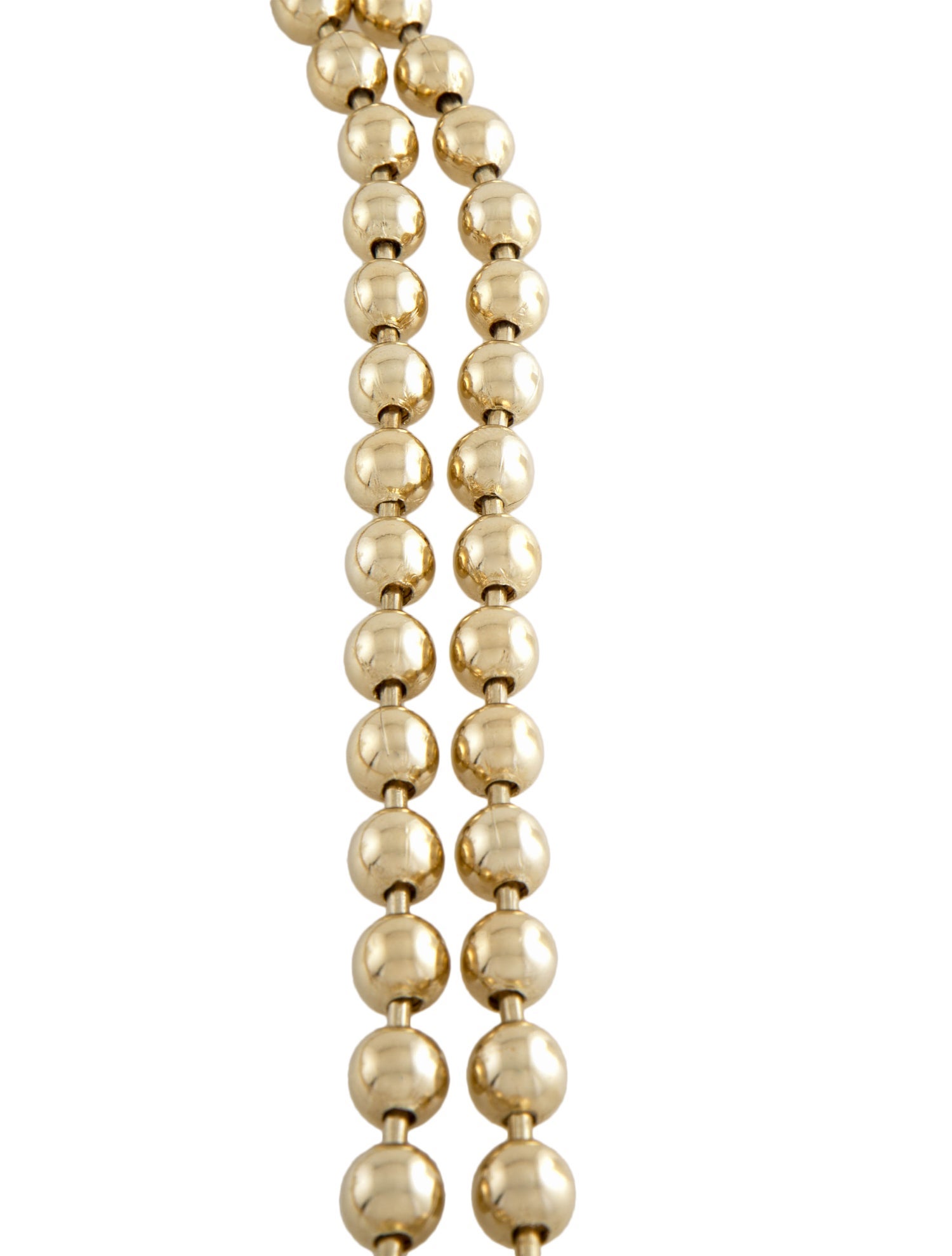 Triple Layer Neutral & Clear Sparkle Bead Strand Necklace main image 1
