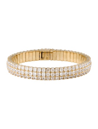 Jennifer Fisher 18K 2.15ctw Lab-Grown Diamond Triple Flex Bangle