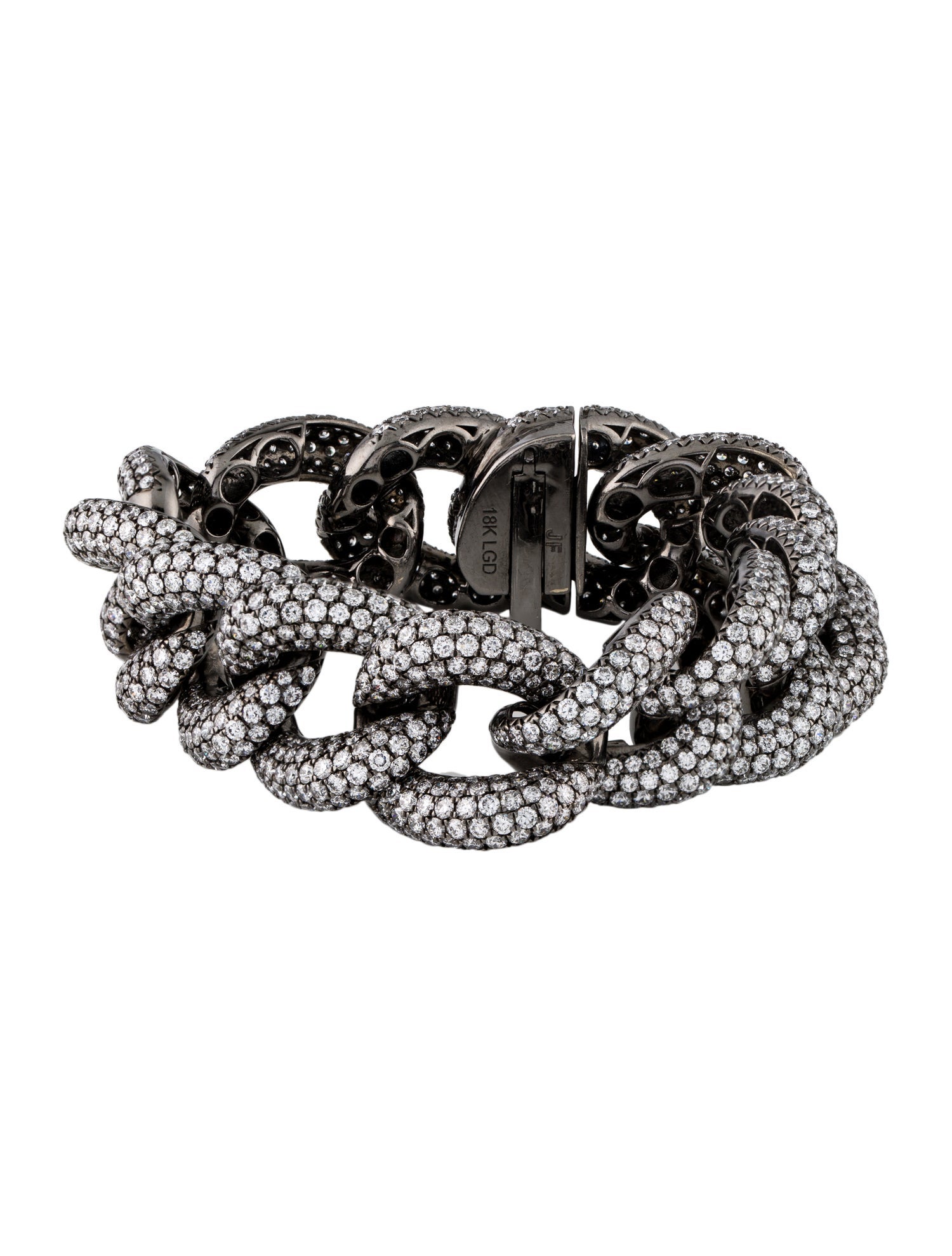 Jennifer Fisher 18K 18.34ctw Lab-Grown Diamond Curb Link Bracelet