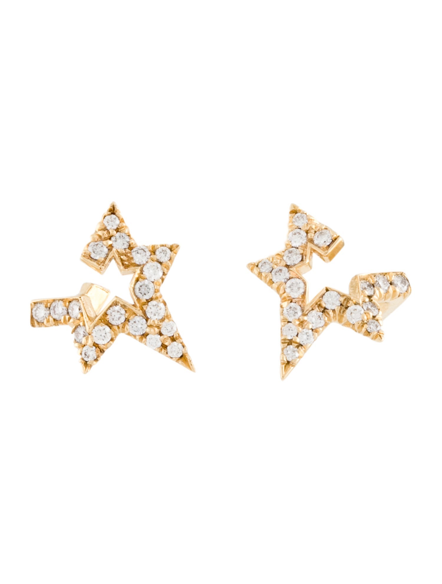 Jennifer Fisher 14K Pavé Diamond Star Earring