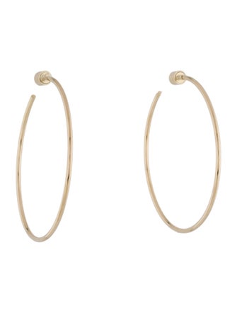 Jennifer Fisher 14K Fine Thread Thin Hoop Earrings