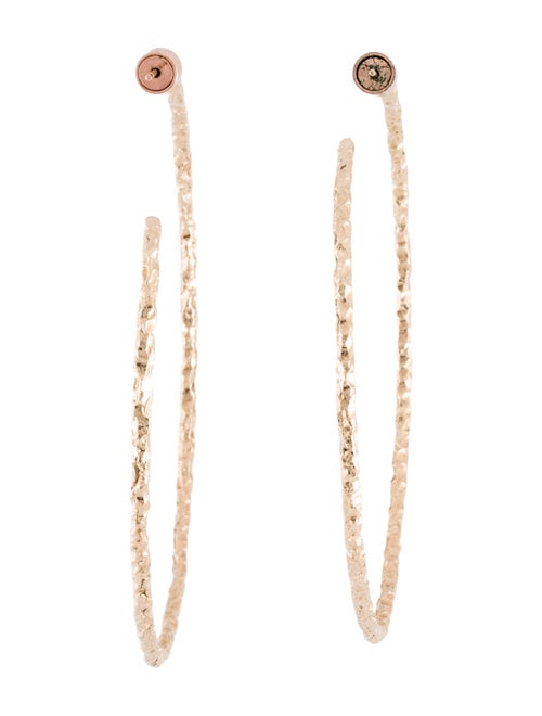 Jennifer Fisher Large Hammered Hoop Earrings