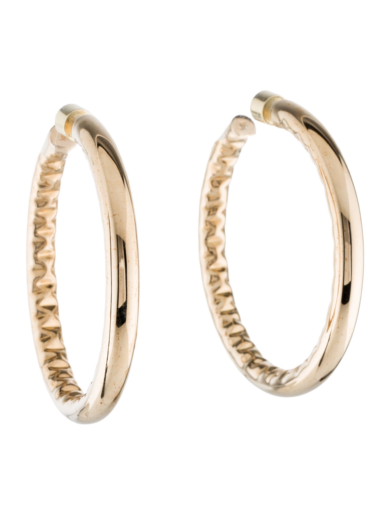 Jennifer Fisher Semi Textured Hoop Earrings
