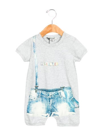 Junior Gaultier Boys' Graphic Print Short Sleeve One-Piece w/ Tags