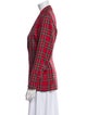 Junior Gaultier Virgin Wool Plaid Print Blazer