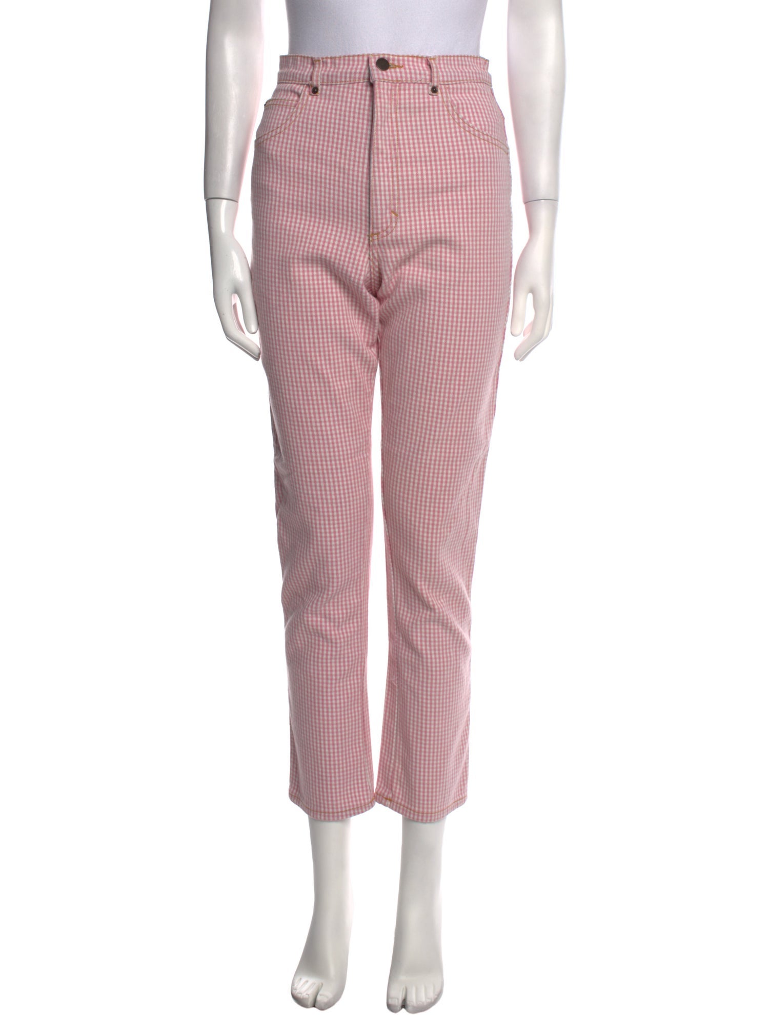 Judi Rosen Plaid Print Straight Leg Pants