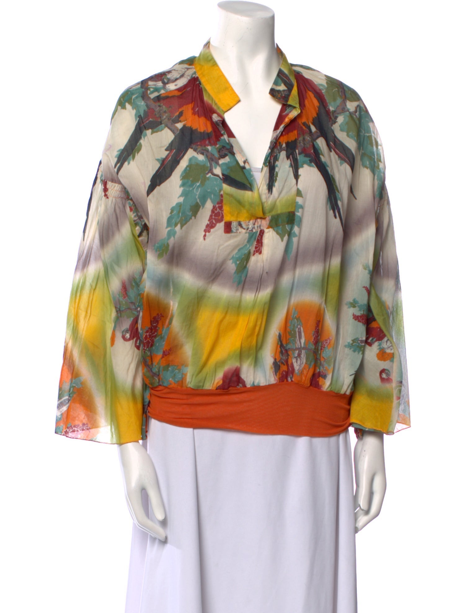 Jean Paul Gaultier Soleil Vintage Printed Blouse