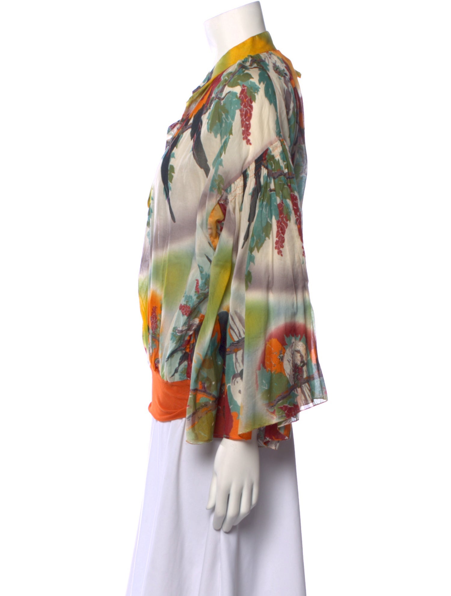 Jean Paul Gaultier Soleil Vintage Printed Blouse