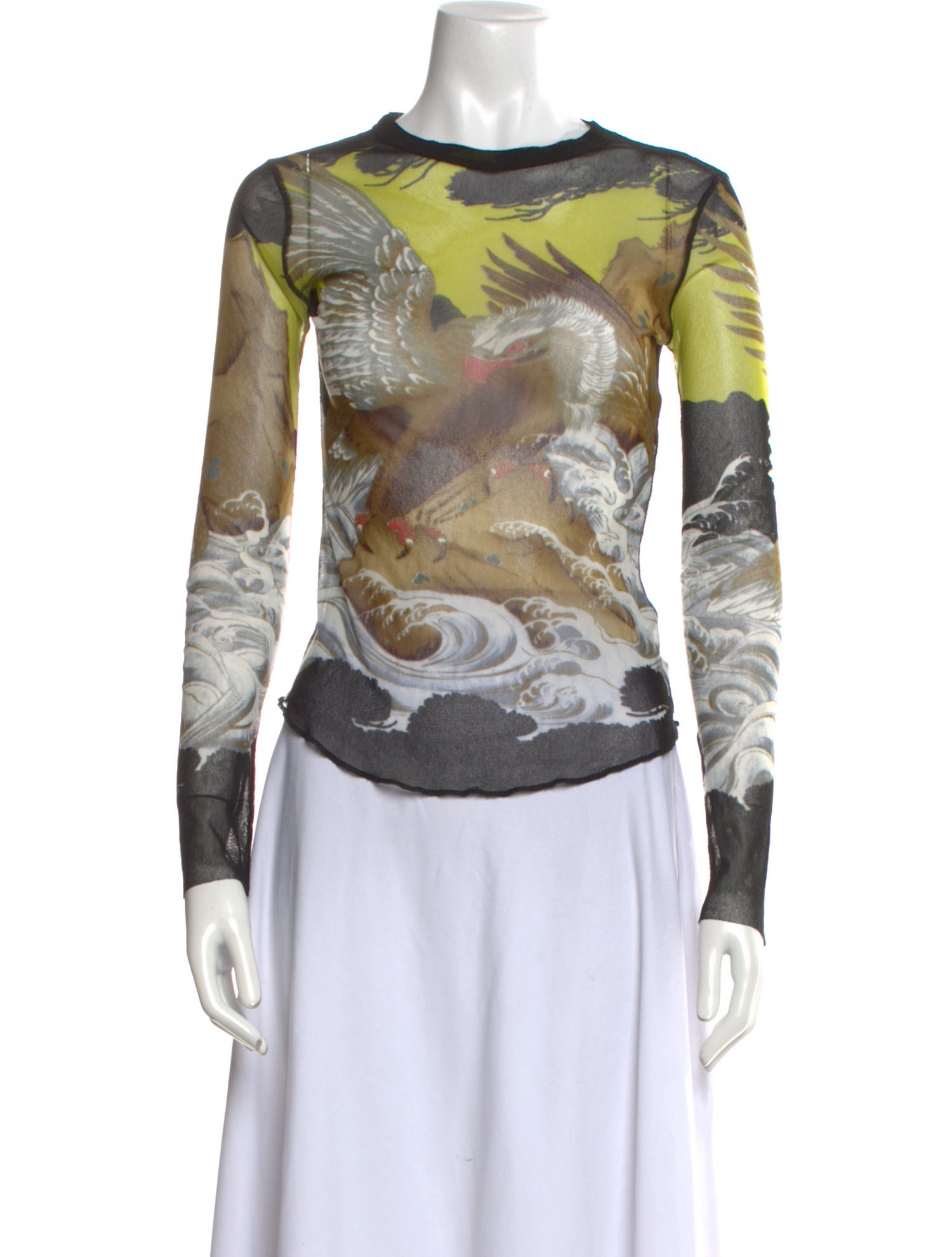 Jean Paul Gaultier Soleil Vintage Graphic Print Top