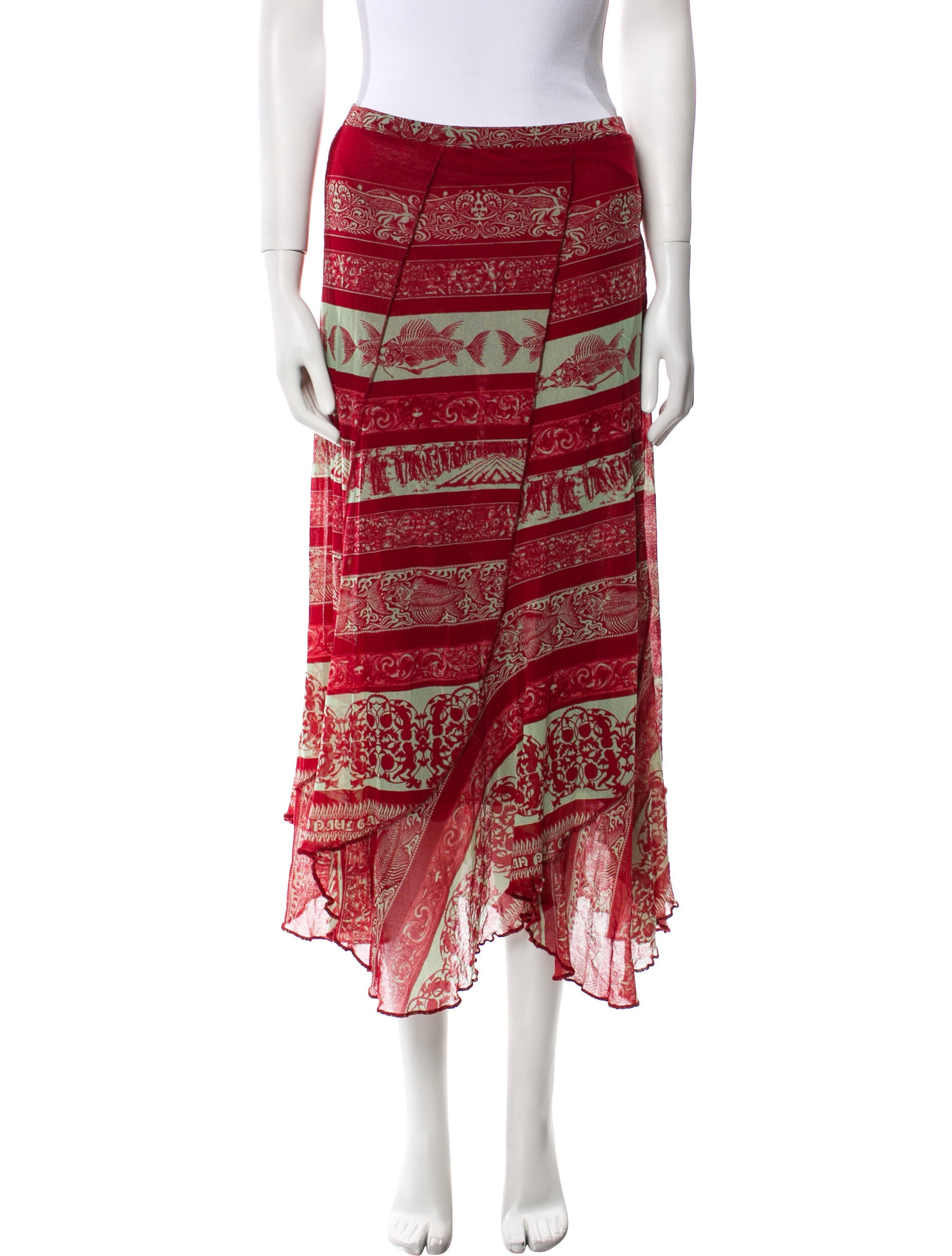 Jean Paul Gaultier Soleil Vintage Midi Length Skirt