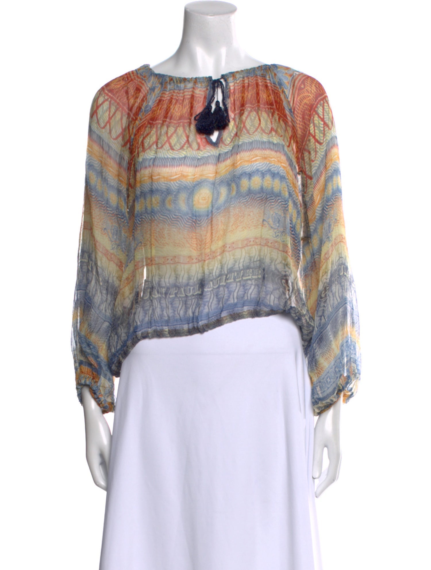 Jean Paul Gaultier Soleil Vintage Printed Blouse