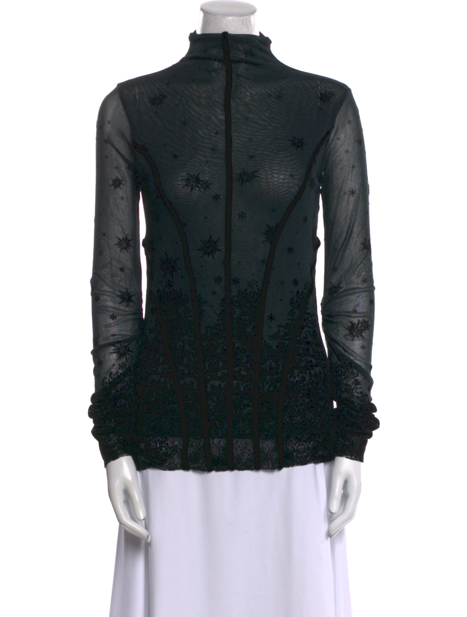 Jean Paul Gaultier Soleil Vintage Mock Neck Blouse