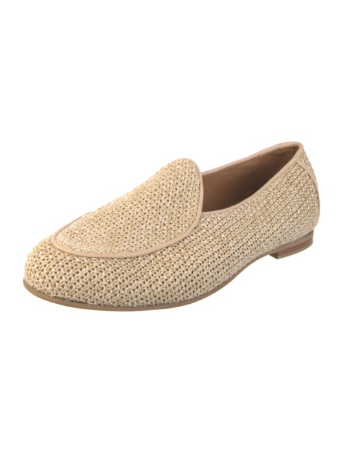 Jacques Soloviere Straw Embroidered Accent Loafers