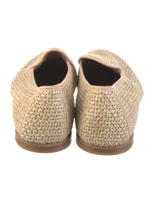 Jacques Soloviere Straw Embroidered Accent Loafers