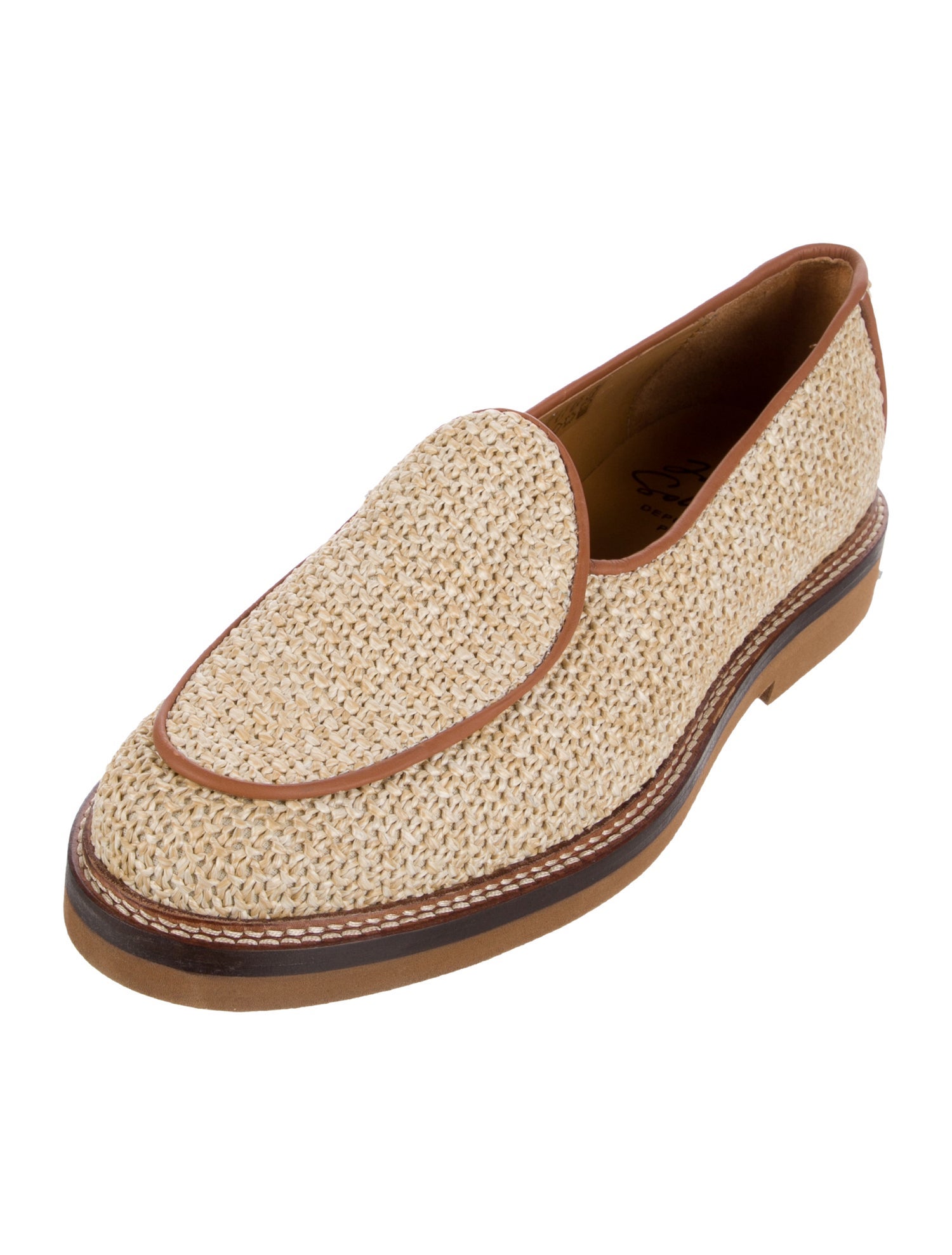 Jacques Soloviere Raffia Loafers