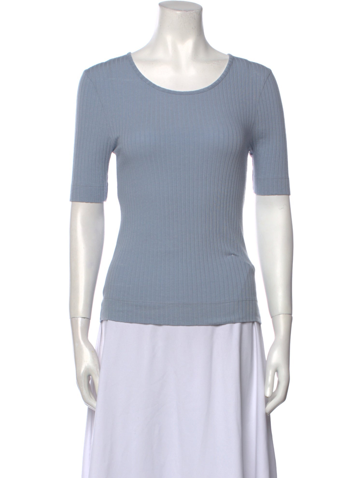 Jeana Sohn Scoop Neck Short Sleeve Top