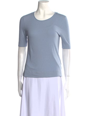 Jeana Sohn Scoop Neck Short Sleeve Top