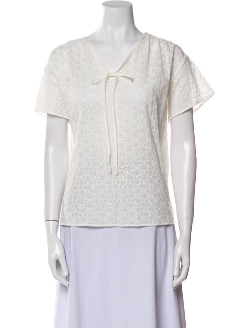 Jeana Sohn V-Neck Short Sleeve Top