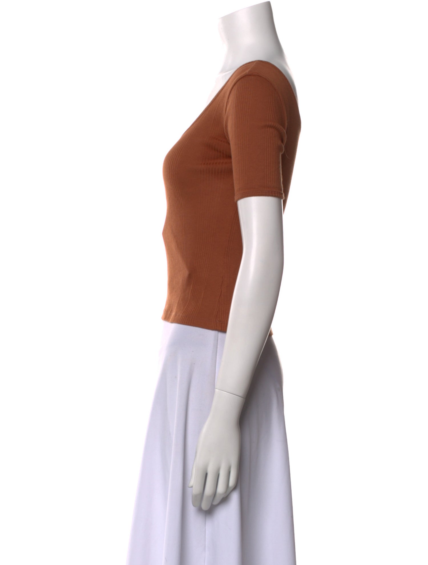 Jeana Sohn Scoop Neck Short Sleeve Crop Top