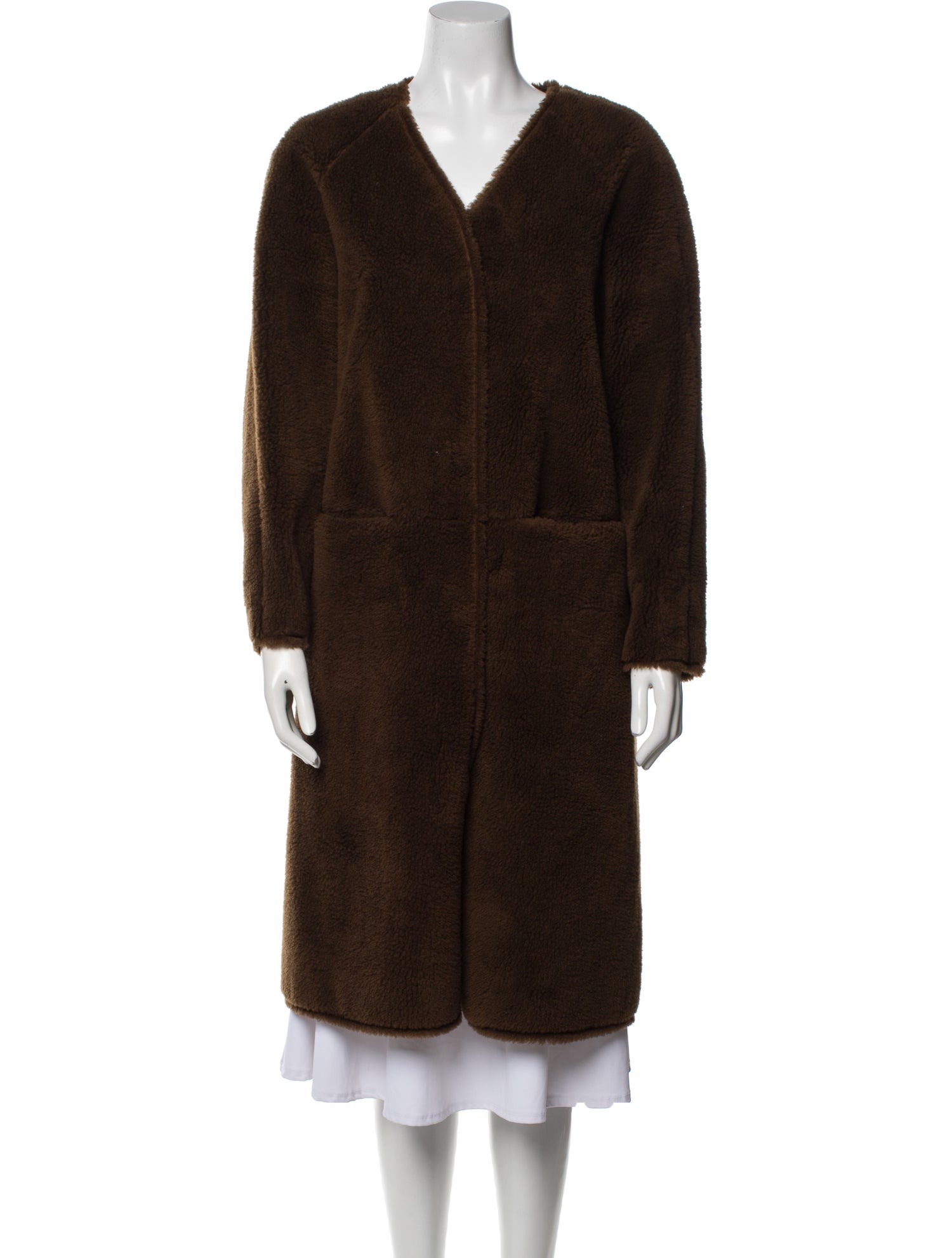 Jeana Sohn Wool Faux Fur Coat