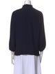Jeana Sohn Mock Neck Long Sleeve Button-Up Top