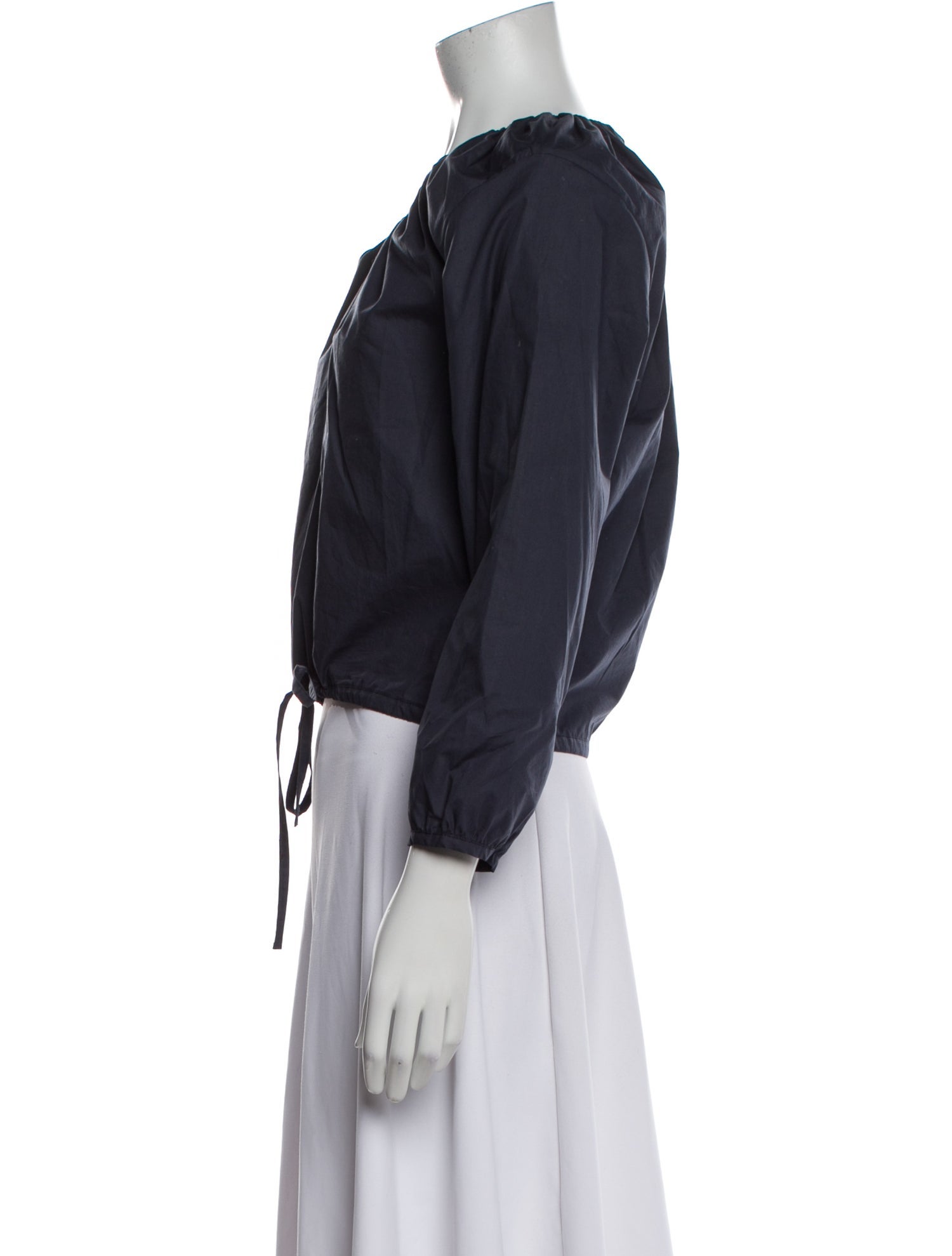 Jeana Sohn V-Neck Three-Quarter Sleeve Crop Top