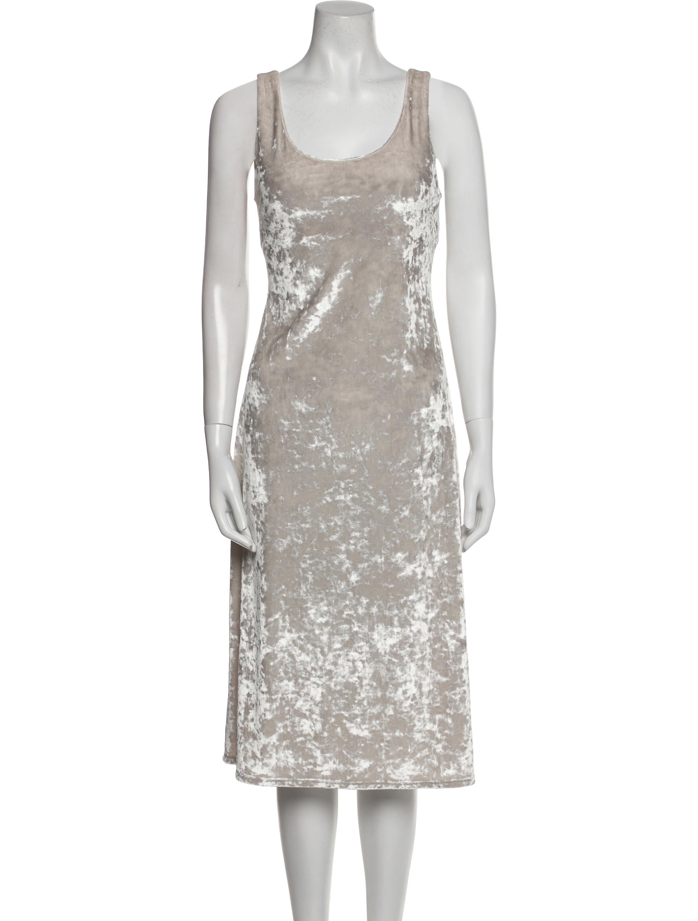 Jeana Sohn Scoop Neck Midi Length Dress