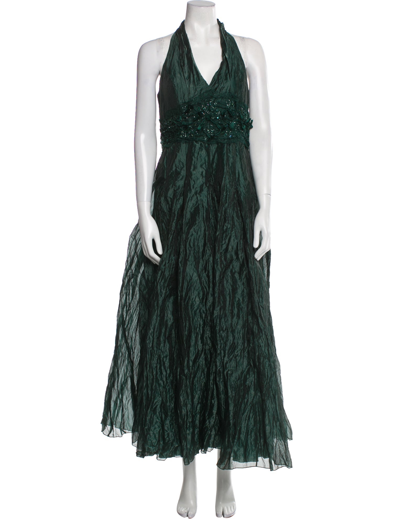 green emerald velvet dress Nour Shimmer in Forest Green XS | AU6